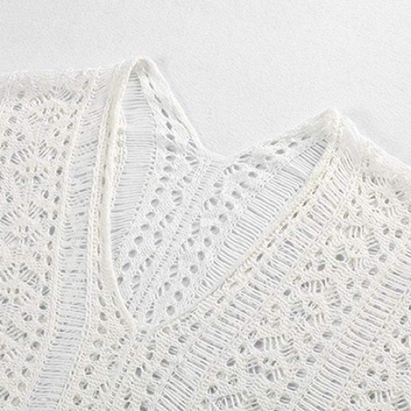 Off white crochet lace cover up - Picture 4 of 6